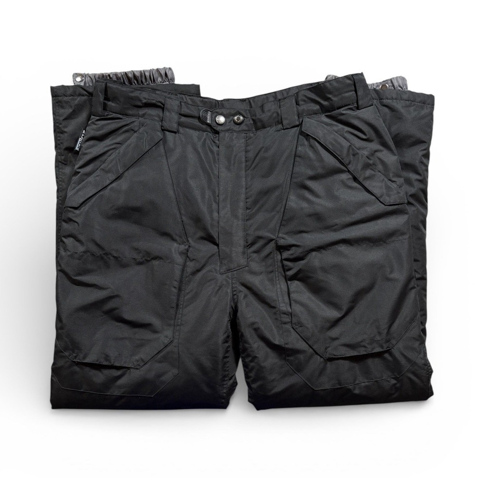 Snozu Men's Snow Ski Pants Size Large Black 37 x 31.5 Snowboarding - 1491